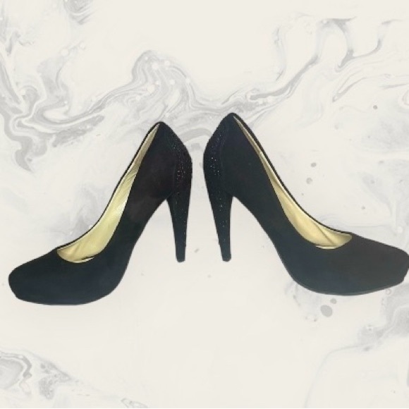 George black high heels with black rhinestones. Size 8 - Picture 4 of 9